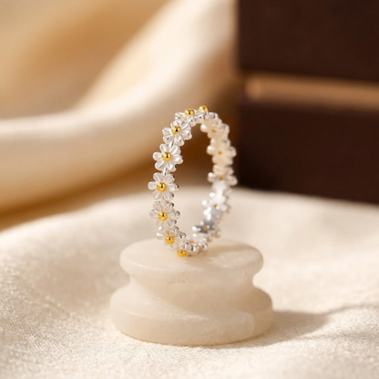 Silver Floral Ring by Harrison & James - ring product image 1