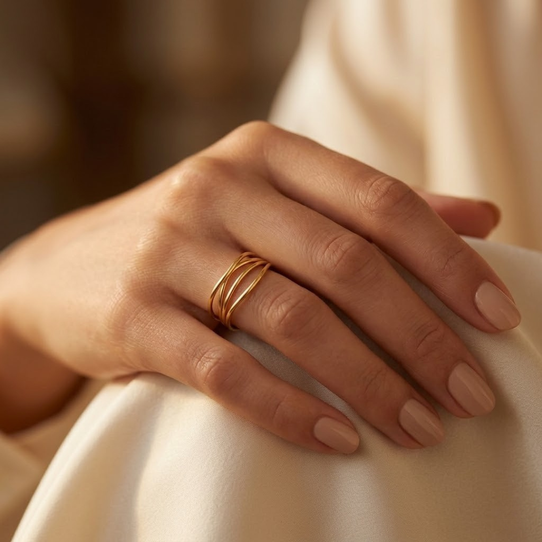 Gold Minimalist Wrap Ring by Harrison & James - ring product image 2