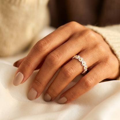 Silver Floral Ring by Harrison & James - ring product image 2