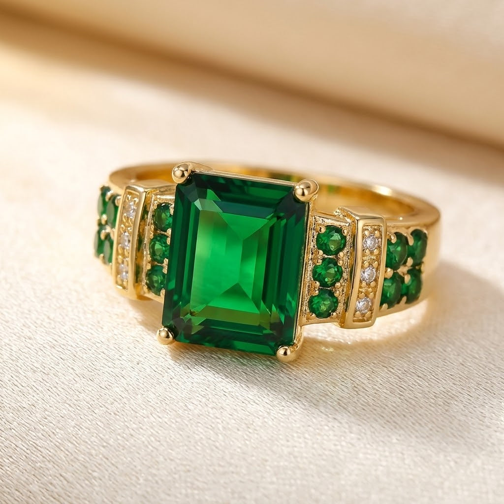 Gold Emerald Multi-Stone Ring by Harrison & James - ring product image 1