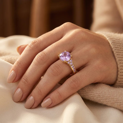 Gold Amethyst Cluster Ring by Harrison & James - ring product image 2