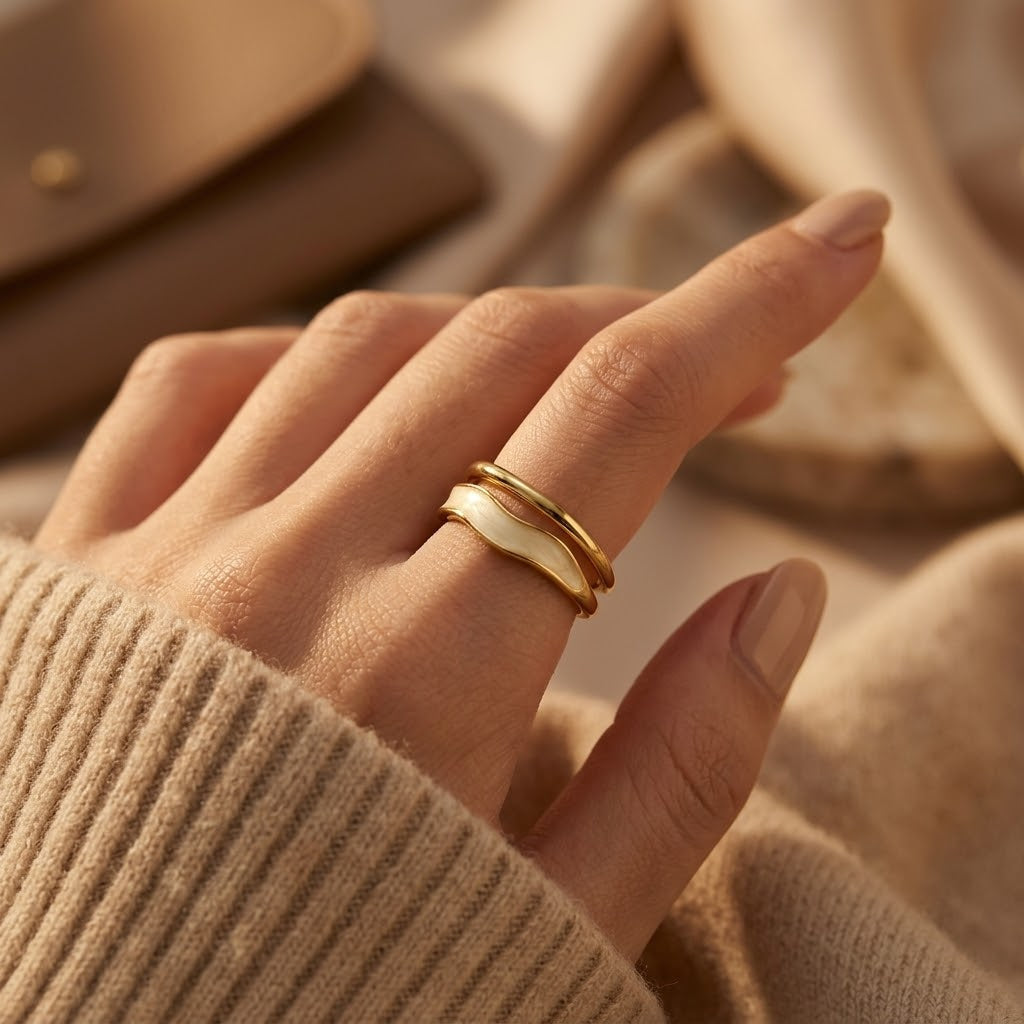 Gold Sculptural Wrap Ring by Harrison & James - ring product image 2