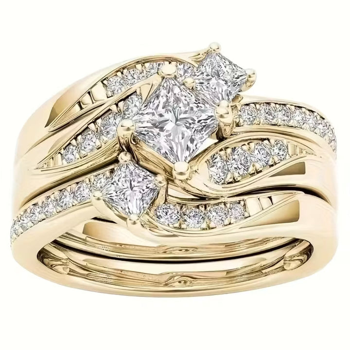 Princess Cut Triple Halo Ring by Harrison & James - ring product image 1