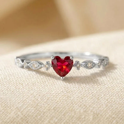Gold Ruby Heart Ring by Harrison & James - ring product image 3