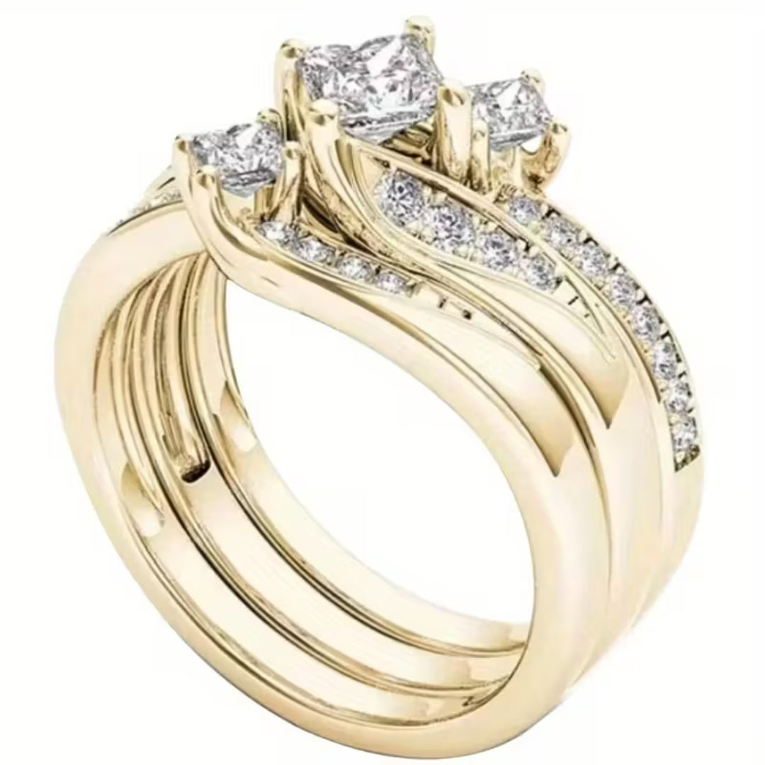 Princess Cut Triple Halo Ring by Harrison & James - ring product image 2