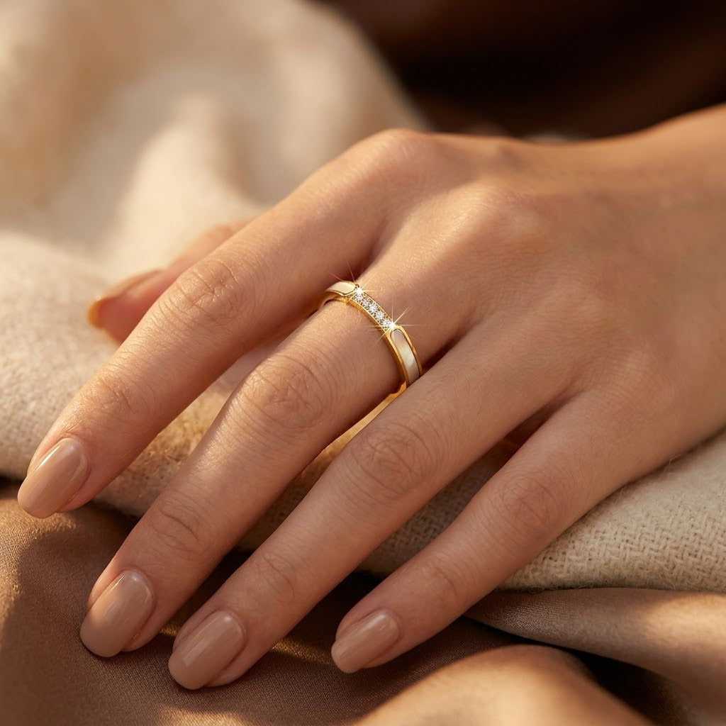 Gold Inlay Band Ring by Harrison & James - ring product image 2