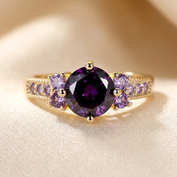 Gold Amethyst Accent Ring by Harrison & James - ring product image 1