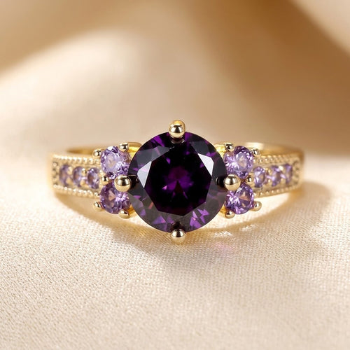 Gold Amethyst Accent Ring by Harrison & James - ring product image 1