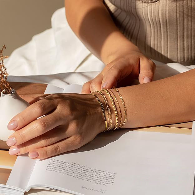Vernetta™ | Gold Bracelet Set by Harrison & James - bracelet product image 3