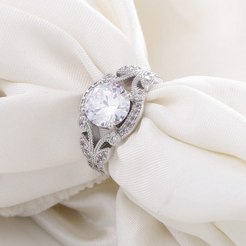 VINTAGE ZIRCONIA SILVER BRAIDED RING by Harrison & James - ring product image 3