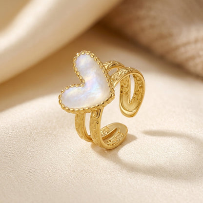 Gold Heart Motif Ring by Harrison & James - ring product image 1