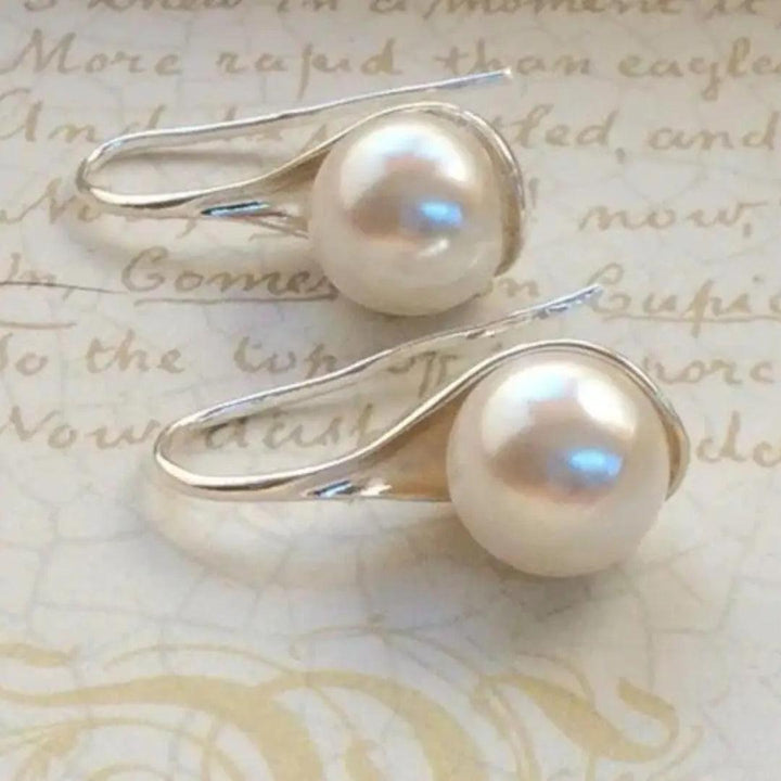 Elegant Drop Earrings with Pearls by Harrison & James - earrings product image 1