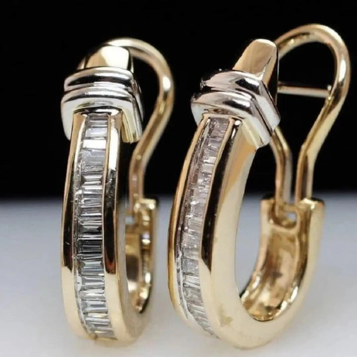 Vintage gold and diamond earrings by Harrison & James - earrings product image 1