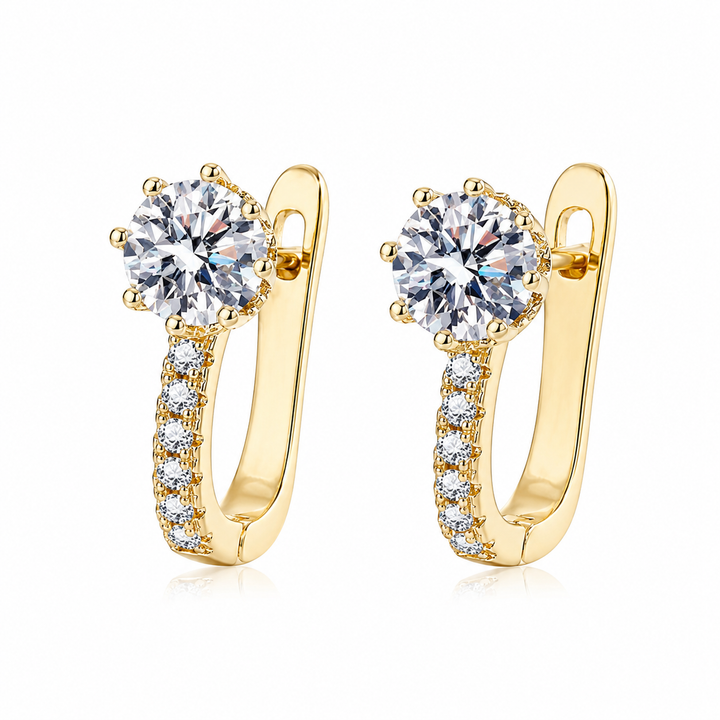 Channel Huggie Earrings | Gold by Harrison & James - earrings product image 1