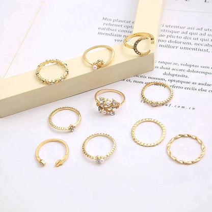 Boho™ | Silver and Gold Ring Set (10 Pairs) by Harrison & James - ring product image 4