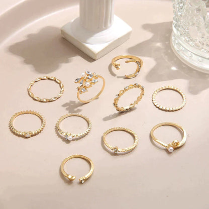 Boho™ | Silver and Gold Ring Set (10 Pairs) by Harrison & James - ring product image 3