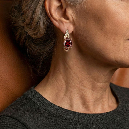 Crimson Twilight Drop Earrings by Harrison & James - earrings product image 2