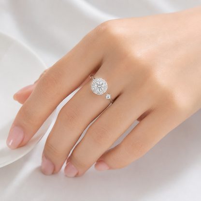 DIAMOND CLUSTER RING - (ADJUSTABLE) by Harrison & James - ring product image 2