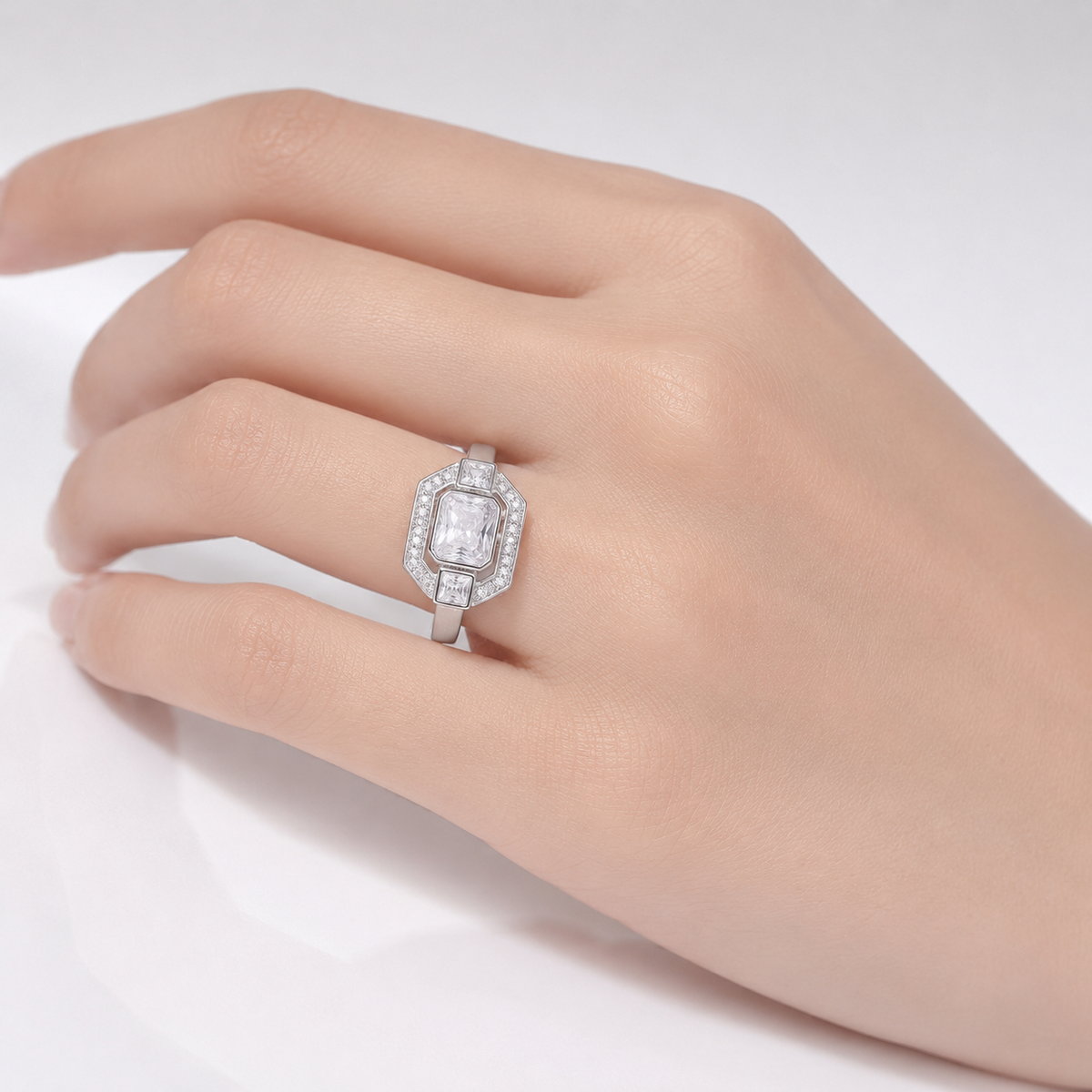 DIAMOND SQUARE VINTAGE RING by Harrison & James - ring product image 2