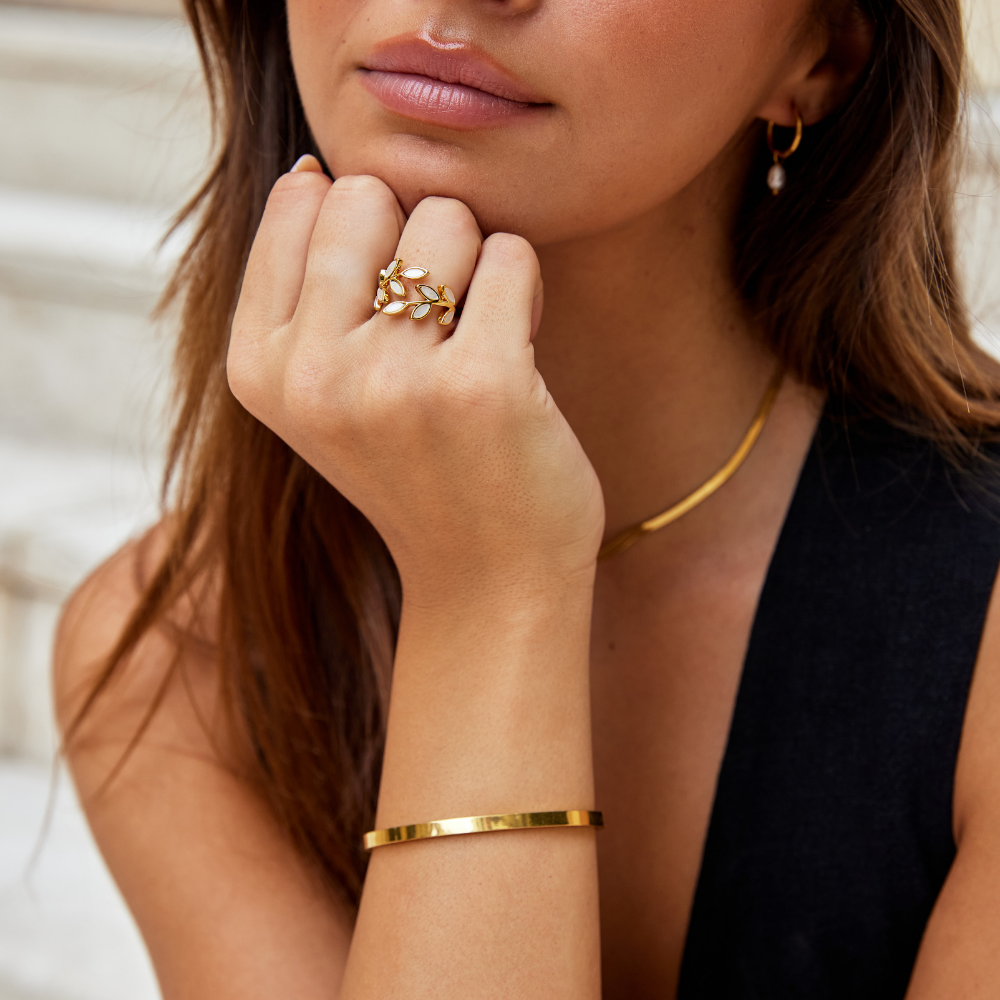 Gold Leaf Motif Ring by Harrison & James - ring product image 8