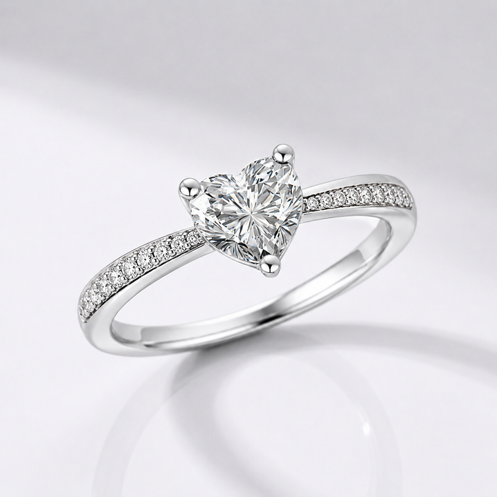 HEART ZIRCONIA SILVER PAVÉ RING by Harrison & James - ring product image 1