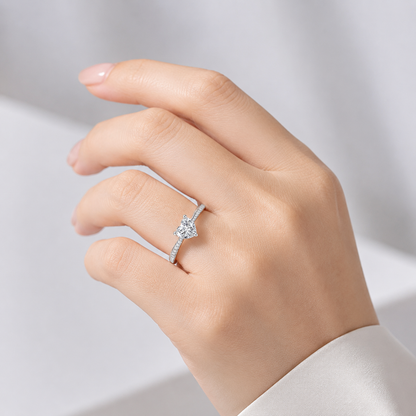 HEART ZIRCONIA SILVER PAVÉ RING by Harrison & James - ring product image 2