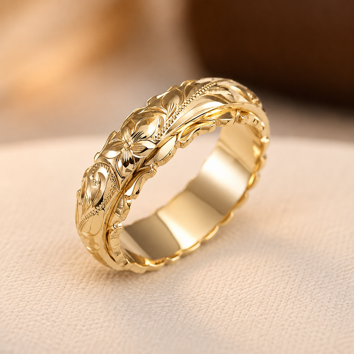 Antique Gold Flower Ring | Gold by Harrison & James - ring product image 1