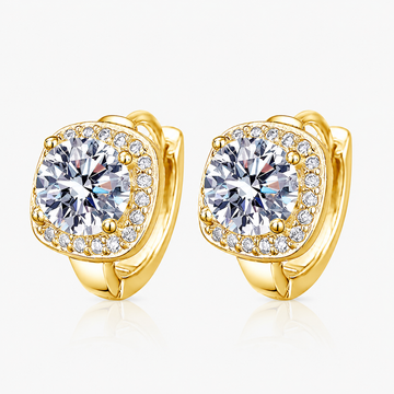 Nadine square earrings | Gold by Harrison & James - earrings product image 1
