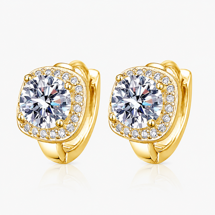 Nadine square earrings | Gold by Harrison & James - earrings product image 1