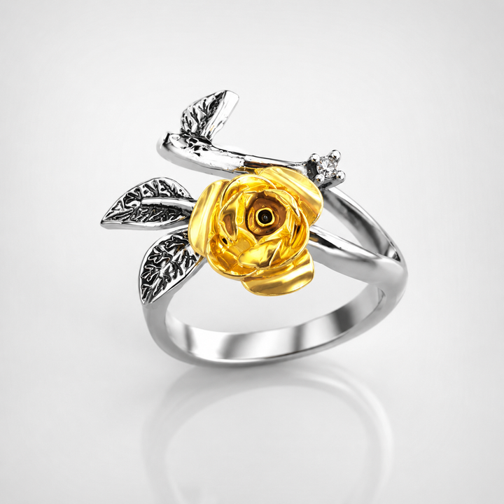 SILVER YELLOW ROSE RING by Harrison & James - ring product image 1