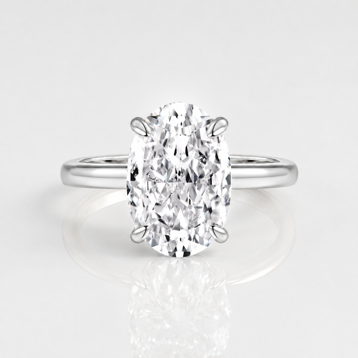 OVAL DIAMOND SOLITAIRE RING by Harrison & James - ring product image 3