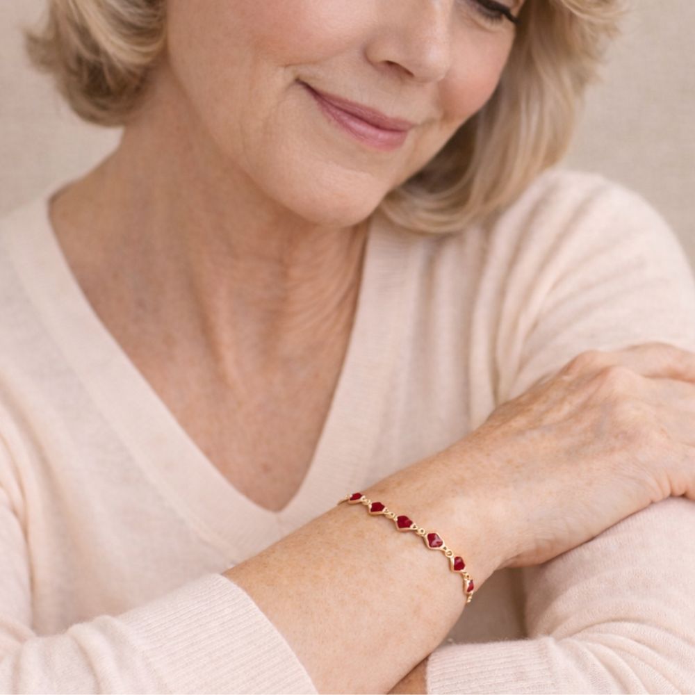 Ophelyra Garnetelle Bracelet Gold by Harrison & James - bracelet product image 2
