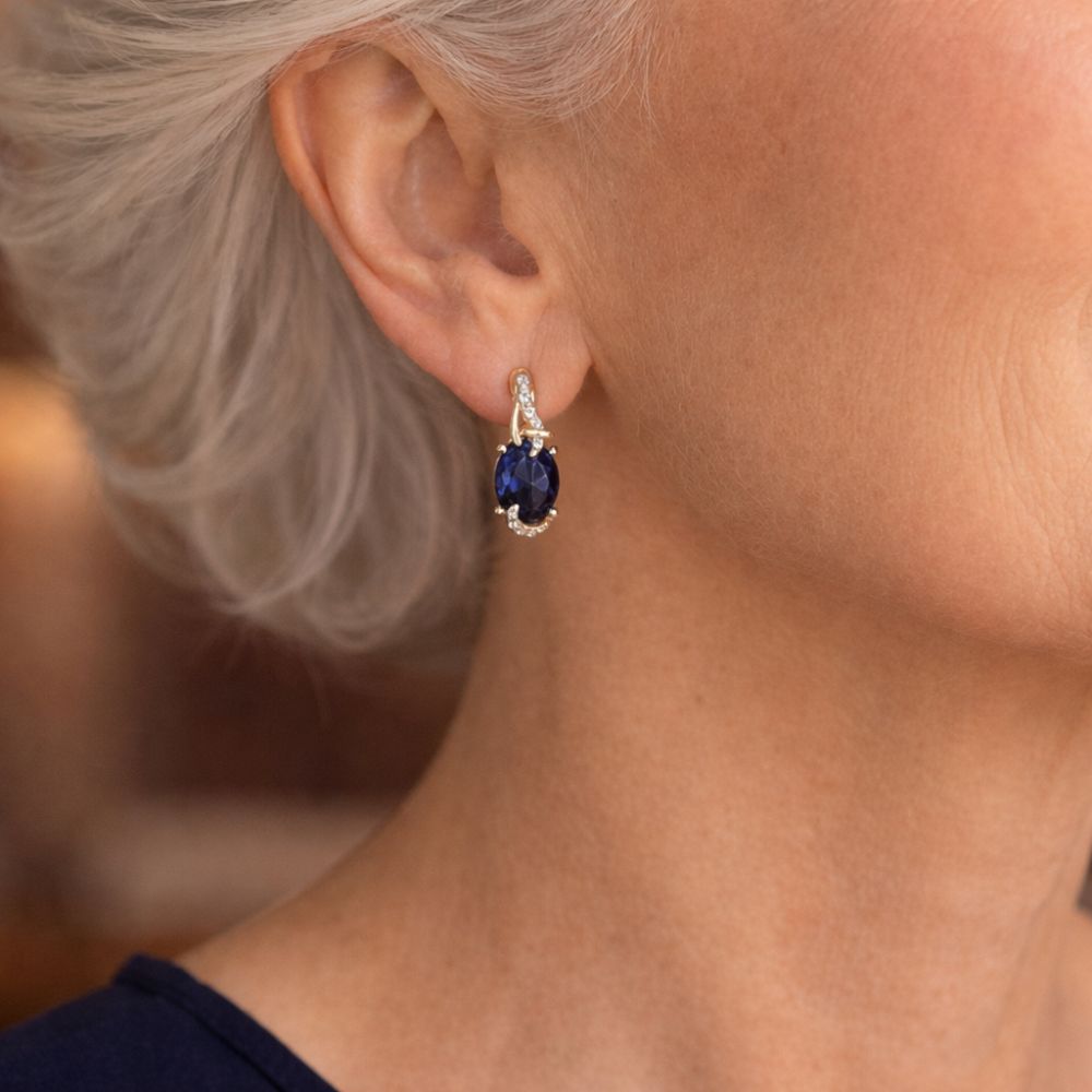 Royal Midnight Drop Earrings by Harrison & James - earrings product image 2