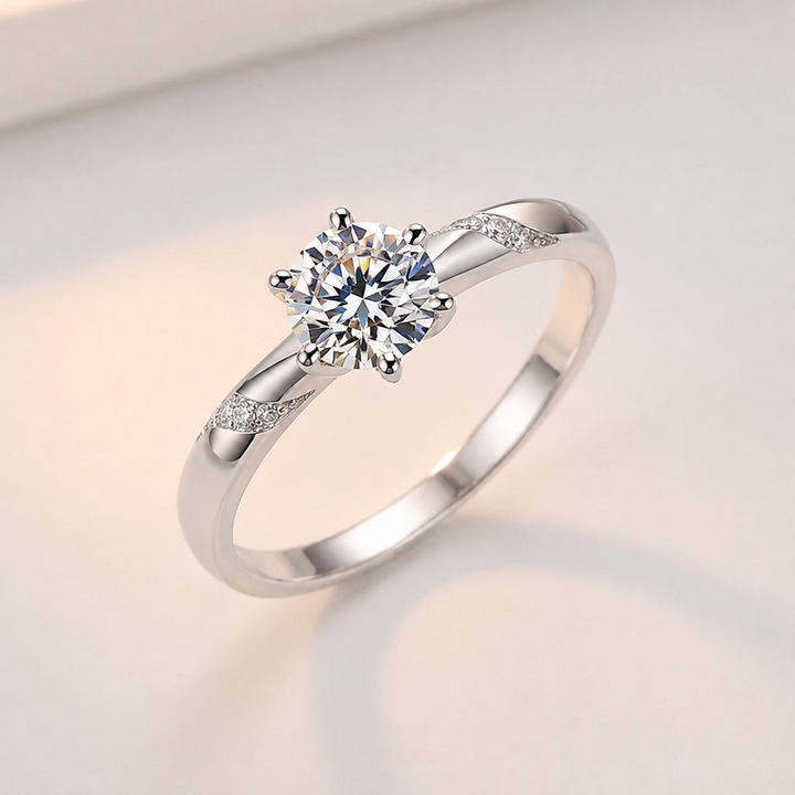 SILVER ZIRCONIA MODERN EMBRACE RING by Harrison & James - ring product image 1
