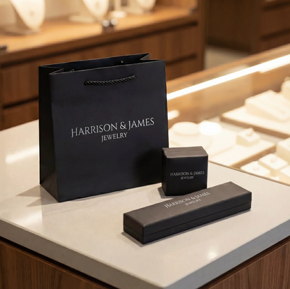 Gold Sapphire Heart Necklace and Earrings Set by Harrison & James - earrings product image 3