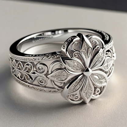 Flower Zirconia Exotic Gold Ring by Harrison & James - ring product image 2