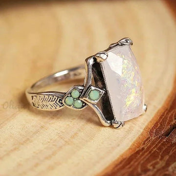 Vintage White Opal Silver Ring by Harrison & James - ring product image 1