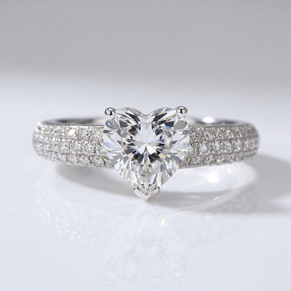 HEART DIAMOND SILVER PAVÉ RING by Harrison & James - ring product image 1