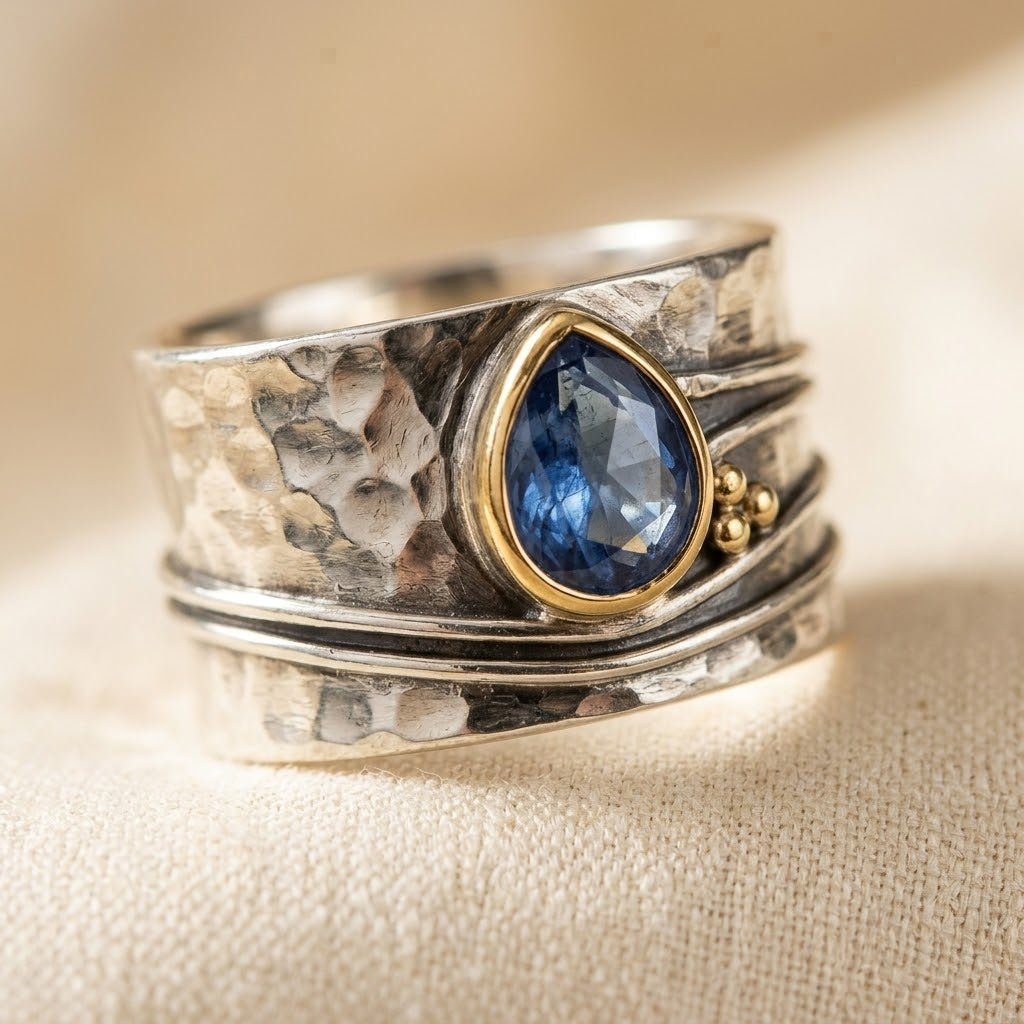 Silver and Gold Bezel Accent Ring by Harrison & James - ring product image 1