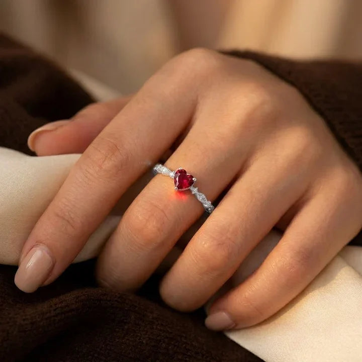 Gold Ruby Heart Ring by Harrison & James - ring product image 4