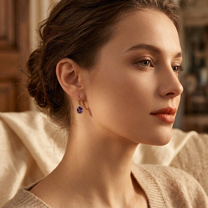 Gold Amethyst Crown Earrings by Harrison & James - earrings product image 2