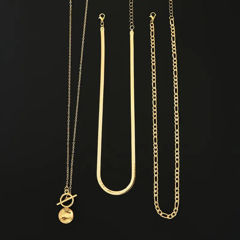 Savira Textured Coin Layered Necklace | Gold by Harrison & James - necklace product image 4
