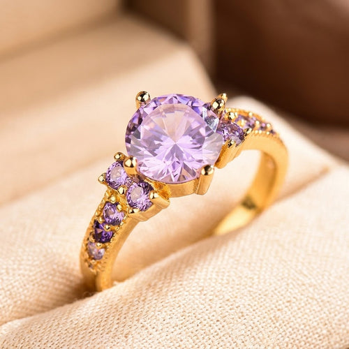 Gold Amethyst Cluster Ring by Harrison & James - ring product image 1