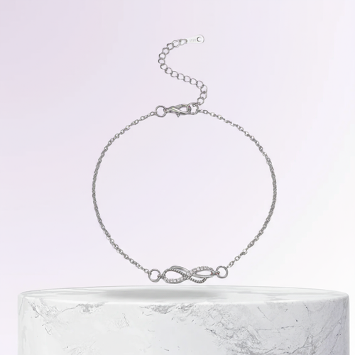 Dana | Delicate Charm Infinity | Silver Anklet by Harrison & James - anklet product image 1