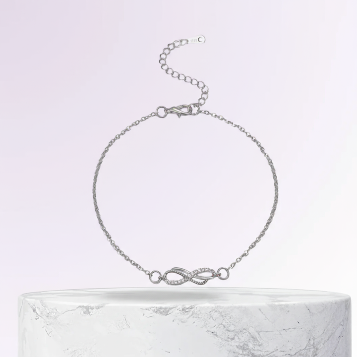 Dana | Delicate Charm Infinity | Silver Anklet by Harrison & James - anklet product image 1