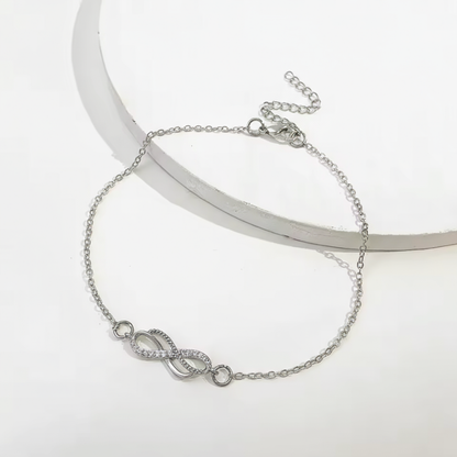 Dana | Delicate Charm Infinity | Silver Anklet by Harrison & James - anklet product image 3