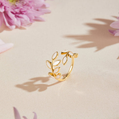 Gold Leaf Motif Ring by Harrison & James - ring product image 3