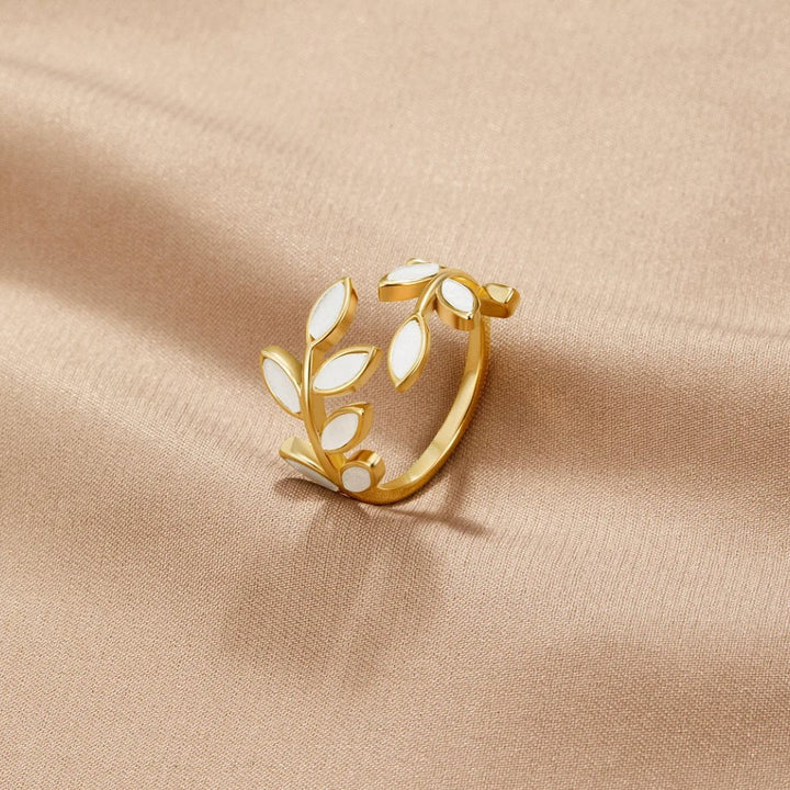 Gold Leaf Motif Ring by Harrison & James - ring product image 1