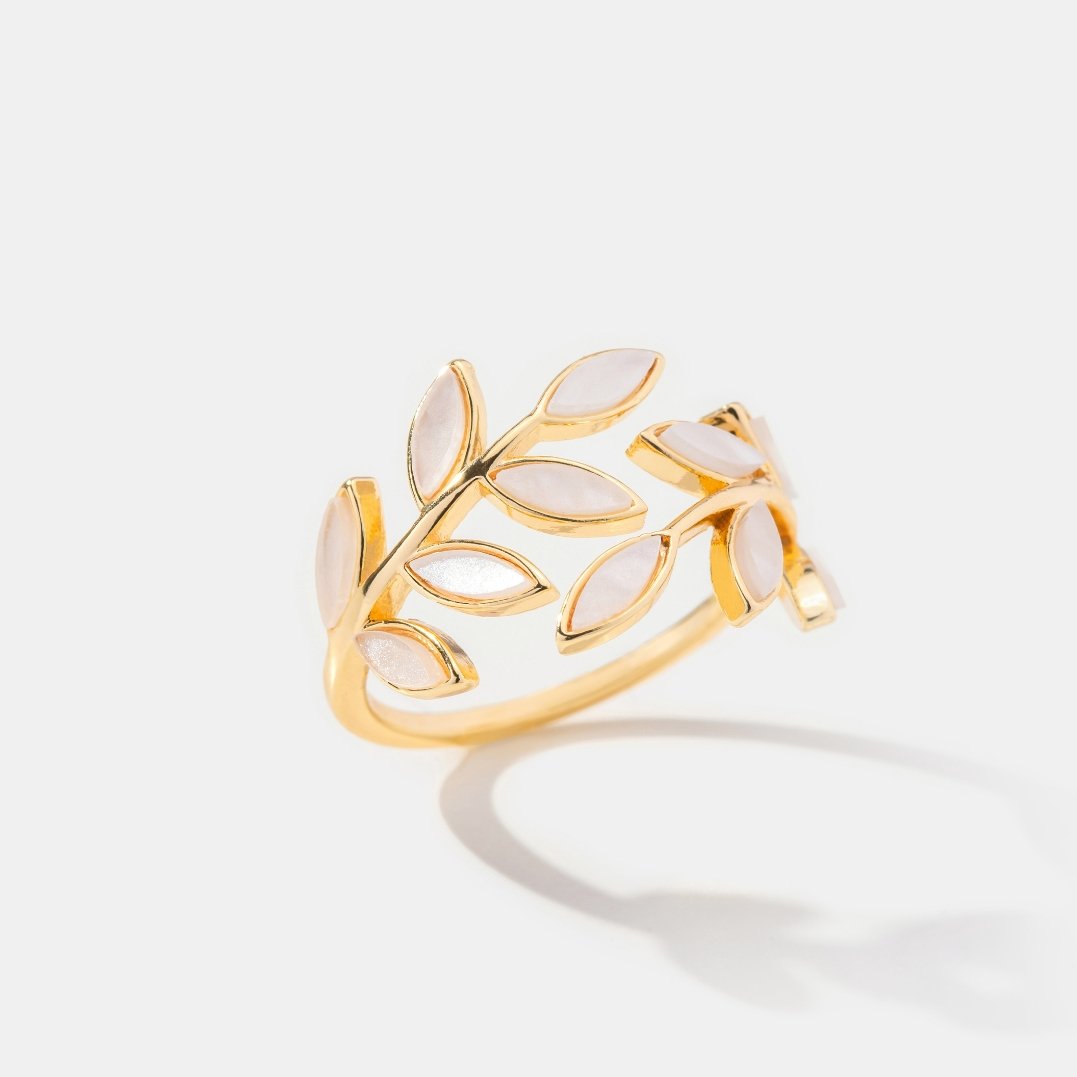 Gold Leaf Motif Ring by Harrison & James - ring product image 4