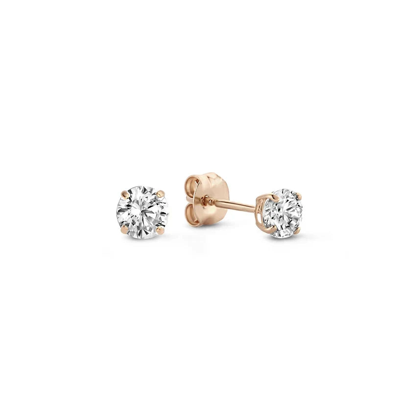 Larmes™ | Gold Stone Stud Earrings by Harrison & James - earrings product image 3